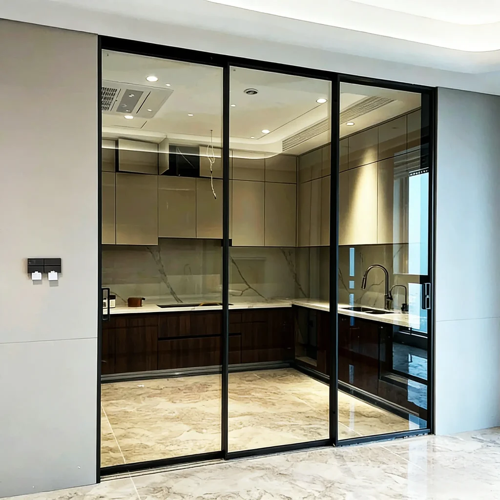 Kitchen – separates kitchen and living space while maintaining openness